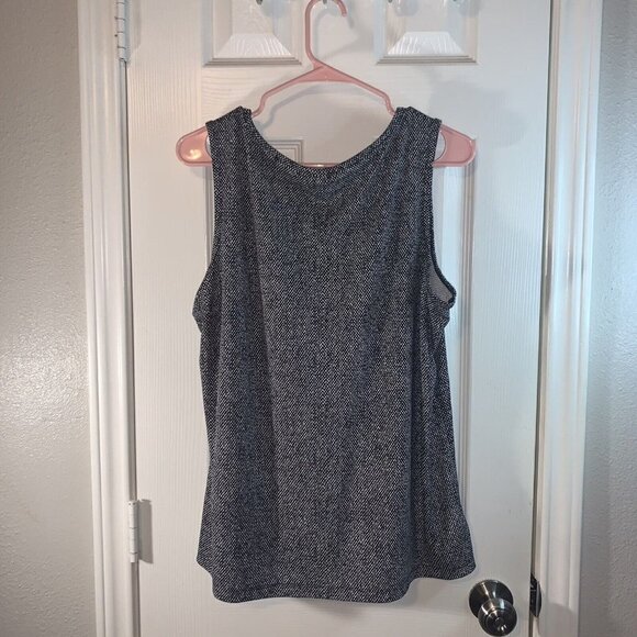 Lands End Black and White Tweed Print Two Piece Skirt Set Size Large 14/16 - Picture 5 of 12